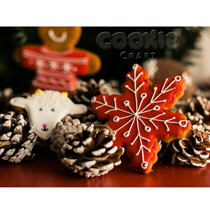Пряник "Снежинка новогодняя" - магазин CookieCraft