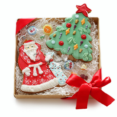 Набор пряников "Дед Мороз и ёлка" - магазин CookieCraft