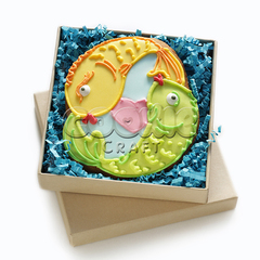 Подарочный пряник "Влюбленные рыбки" - магазин CookieCraft