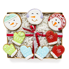 Набор пряников "Снеговики и варежки" - магазин CookieCraft