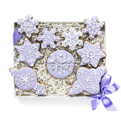 Набор пряников "Новогодний снегопад" - магазин CookieCraft