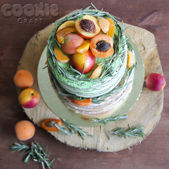 "Голый" свадебный торт с фруктами - магазин CookieCraft