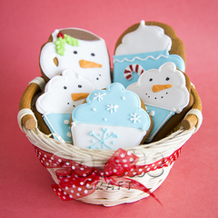Корзина с пряниками "Новогодние сласти" - магазин CookieCraft