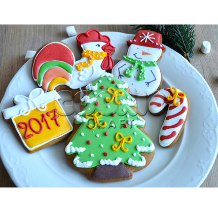 Набор пряников "Новогодний 2017-ый" - магазин CookieCraft