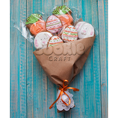 Букет пряников "Зайки и морковки" - магазин CookieCraft