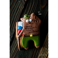 Пряник “Котик на службе” - магазин CookieCraft