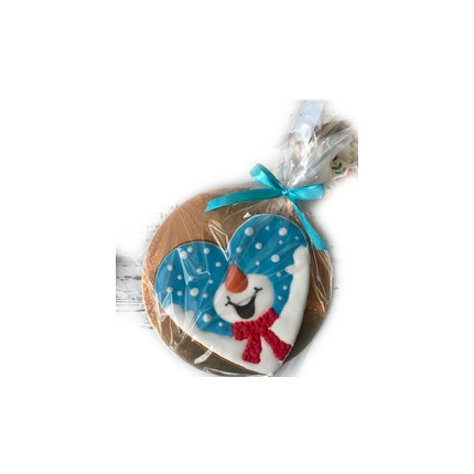 пряник "Большой счастливый  снеговик" - магазин CookieCraft