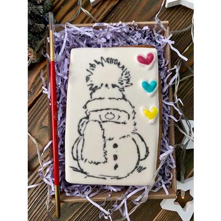 Пряничная раскраска "Снеговик" - магазин CookieCraft
