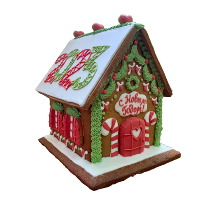 Пряничный домик "Красно - зеленый Новый год" - магазин CookieCraft