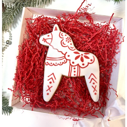 Лошадка красная расписная - магазин CookieCraft