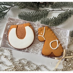 Набор имбирных пряников "Лошадка и подкова" - магазин CookieCraft