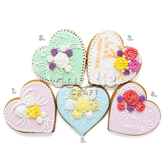 Подарочный пряник "Сердце с цветами" - магазин CookieCraft