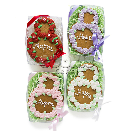 Подарочный пряник "8 марта" - магазин CookieCraft