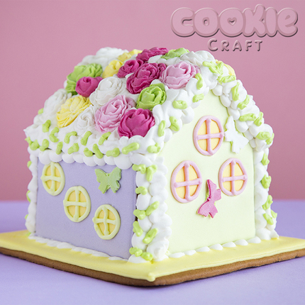 Пряничный домик с цветочной крышей - магазин CookieCraft