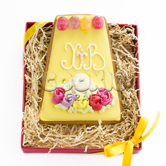 Подарочный пряник "Пасха с цветами" - магазин CookieCraft
