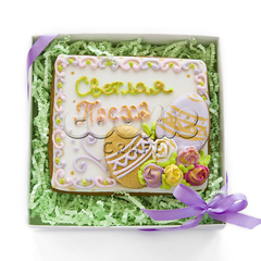 Подарочный пряник "Пасхальная открытка" - магазин CookieCraft