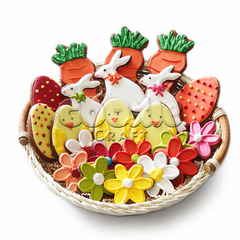 Корзина с пряниками "Светлый праздник" - магазин CookieCraft