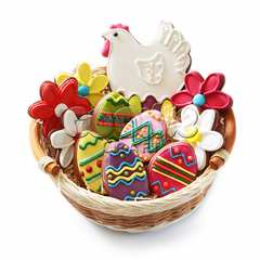 Корзина с пряниками "Курочкино гнездо " - магазин CookieCraft