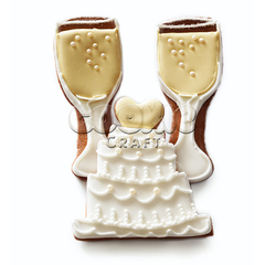 Комплект пряников "Свадебное шампанское" - магазин CookieCraft