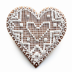 Пряник "Кружевное сердце" - магазин CookieCraft