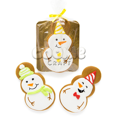 Пряник "Снеговик в колпаке" - магазин CookieCraft