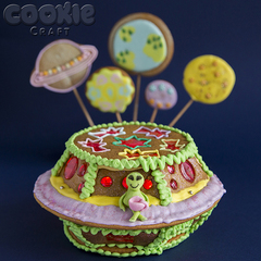 3D пряник "Привет, Земляне!" - магазин CookieCraft