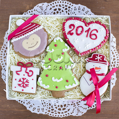 Набор пряников "Новогодний 2016" - магазин CookieCraft