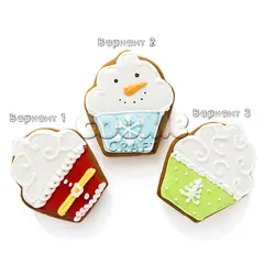 Пряник "Новогодний капкейк " - магазин CookieCraft