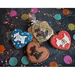 Пряник "Сердце с ризеншнауцером" - магазин CookieCraft