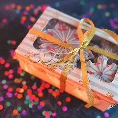 Коробка для пряников и печенья с окном, принт “Полоска” - магазин CookieCraft