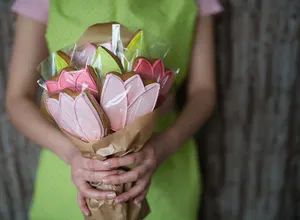 Пряники в букетах к 8 марта