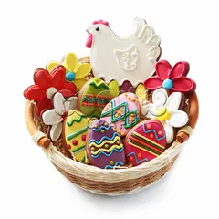 Корзина с пряниками "Курочкино гнездо "