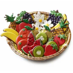 Корзина с пряниками "Мультифрукт"