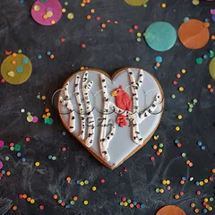 Сердце с птичкой