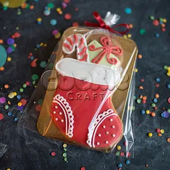 Пряник "Рождественский носок с подарками"