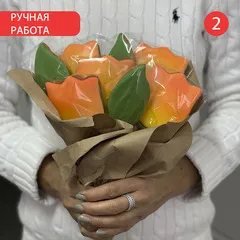 Сладкий букет из пряников "Тюльпаны градиент"